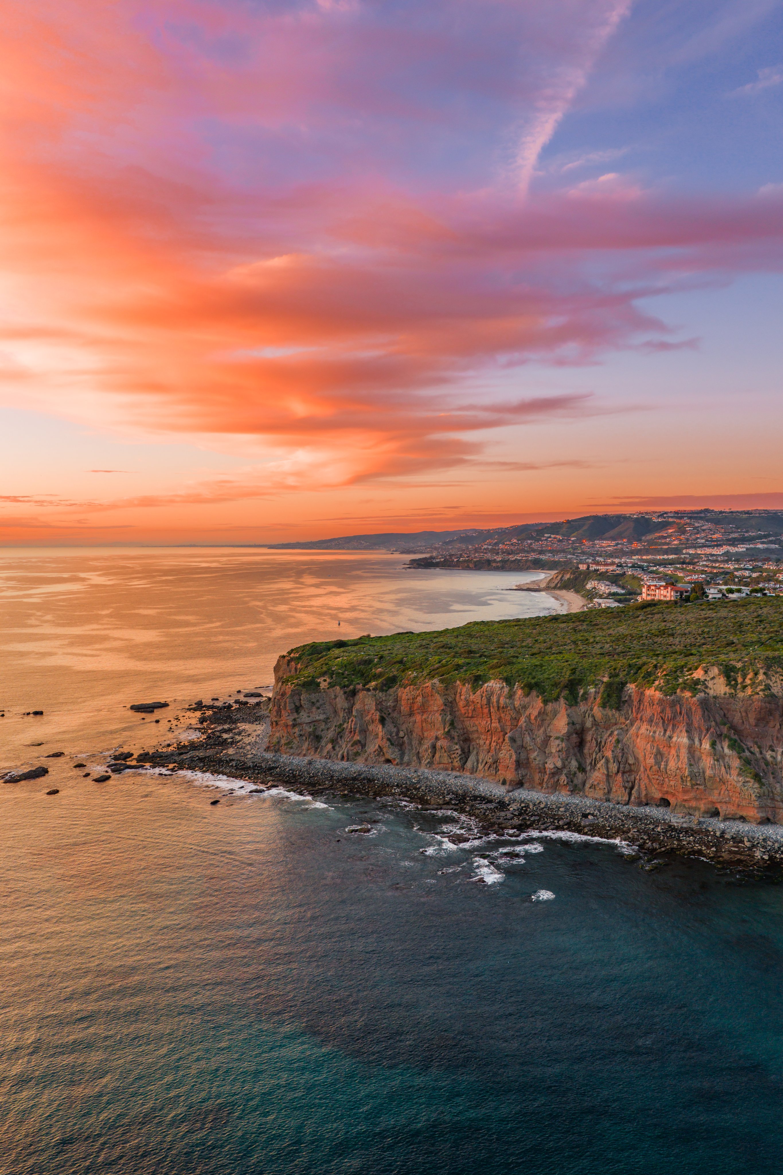 Dana Point cliffs at sunset