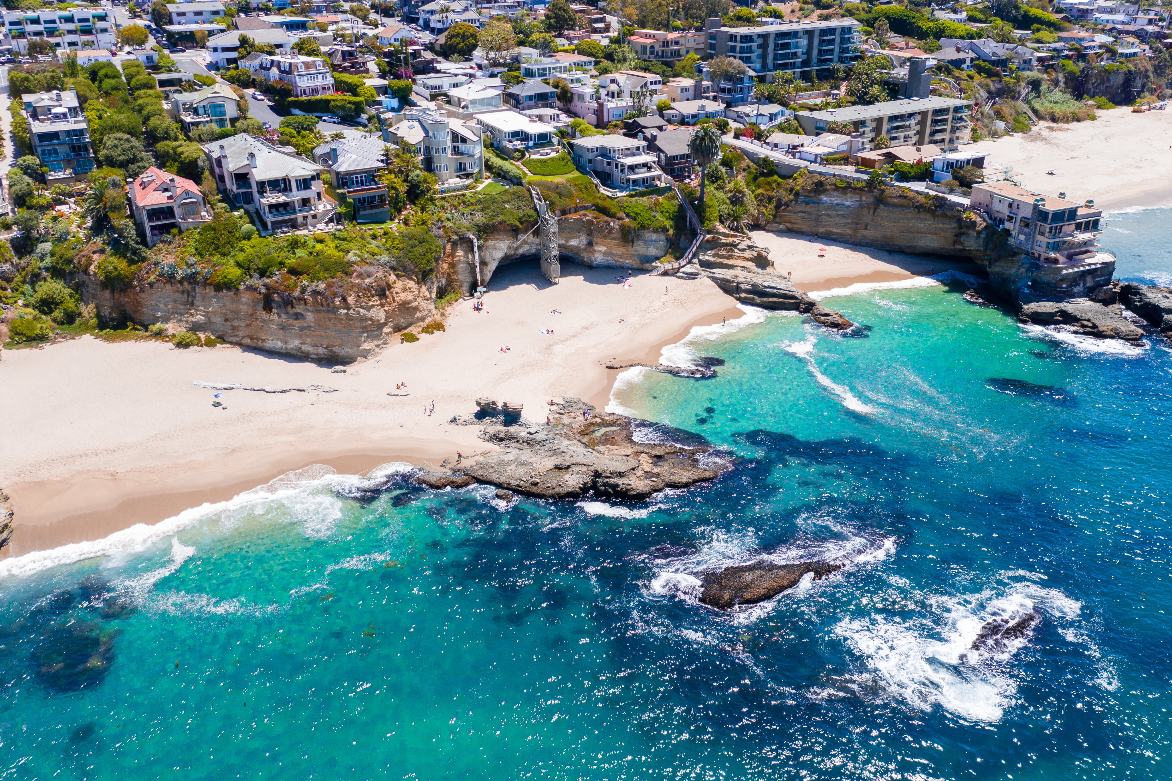 Laguna Beach cliffs aerial